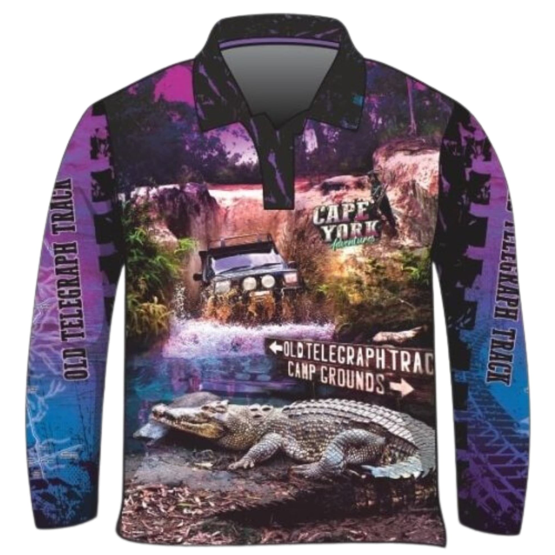 ★Pre-Order★ Cape York | Gunshot Croc Purple Shirt Z and TEE 4x4 camping cape cape york CAPE YORK DESIGNS fishing girl girls LJM Preorder purple quick dry spo-default spo-disabled sun sun shirt sun shirts sunsafe tip travel uv womens