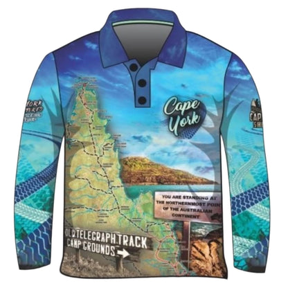 ★Pre-Order★ Cape York | Cape York Tour Blue Shirt Z and TEE 4x4 boy boys camping cape cape york CAPE YORK DESIGNS fishing girl girls LJM men mens Preorder quick dry spo-default spo-disabled sun sun shirt sun shirts sunsafe tip travel uv