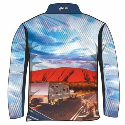 ★Pre-Order★ Camping & Caravanning | Fishing Shirt Z and TEE Australia Australian BOYS DESIGNS camping CAMPING AND CARAVAN DESIGNS camping shirt fishing LJM men mens Preorder quick dry spo-default spo-disabled sun sun shirt sun shirts sunsafe uv