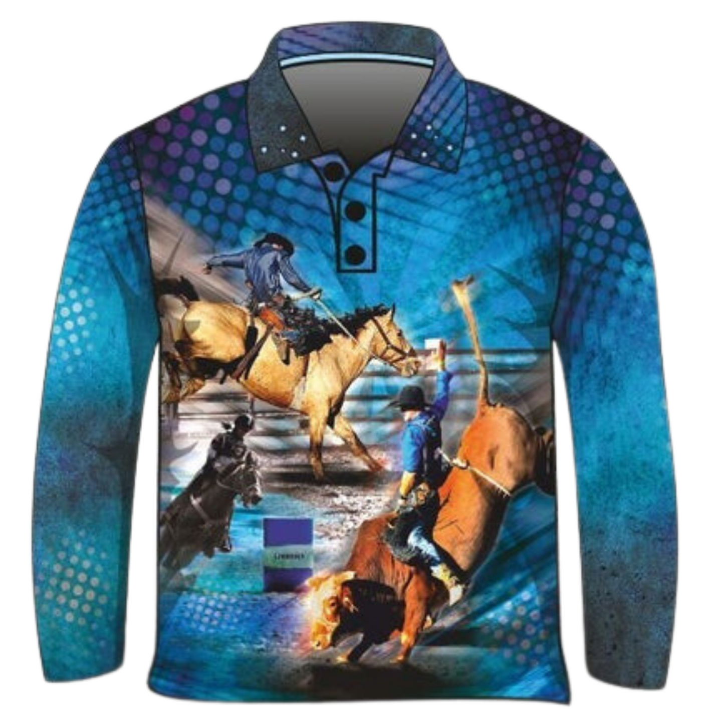 ★Pre-Order★ Western | Rodeo Time Fishing Shirt Z and TEE blue BOYS DESIGNS camping country COUNTRY WESTERN DESIGNS fishing horse LJM men MEN'S DESIGNS mens outback Preorder quick dry spo-default spo-disabled sun sun shirt sun shirts sunsafe uv western