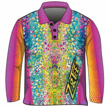 ★Pre-Order★ Pattern | Kaleidoscope Serpent Fishing Shirt Z and TEE camping fishing GIRL'S DESIGNS Girls ladies LJM pink Preorder quick dry rainbow spo-default spo-disabled sun sun shirt sun shirts sunsafe uv women's WOMEN'S DESIGNS