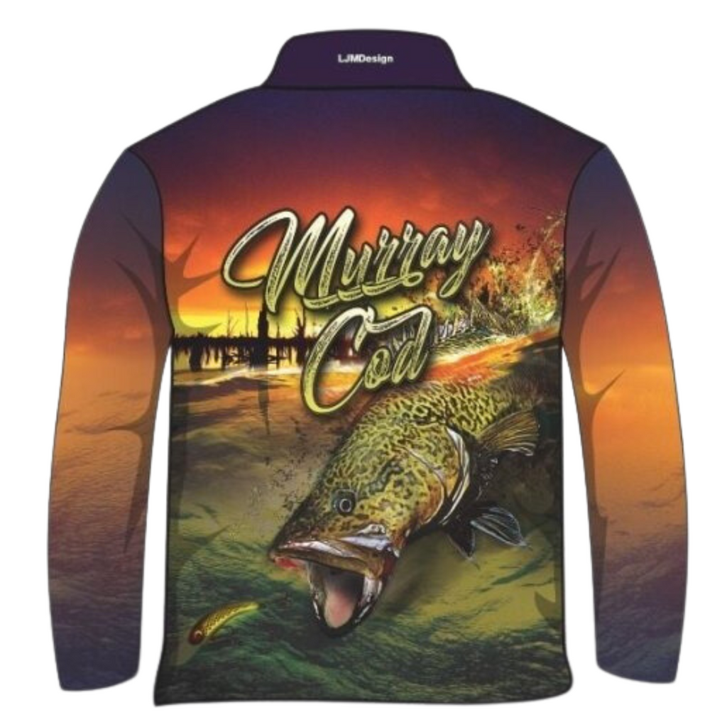 New Killer Crank Murray Cod Fishing Shirt With Hood. All Mens Sizes +Kids 6  & 12