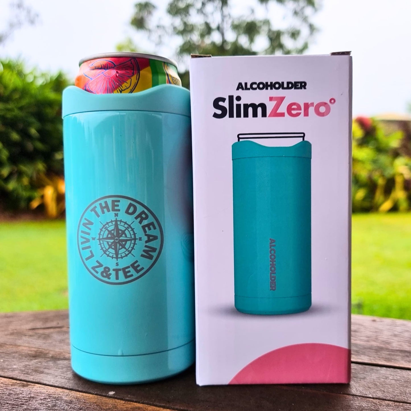 Z&Tee SlimZero Can Cooler | SeaFoam Gloss - In Stock Z and TEE alcoholder brumate stanley swig yeti