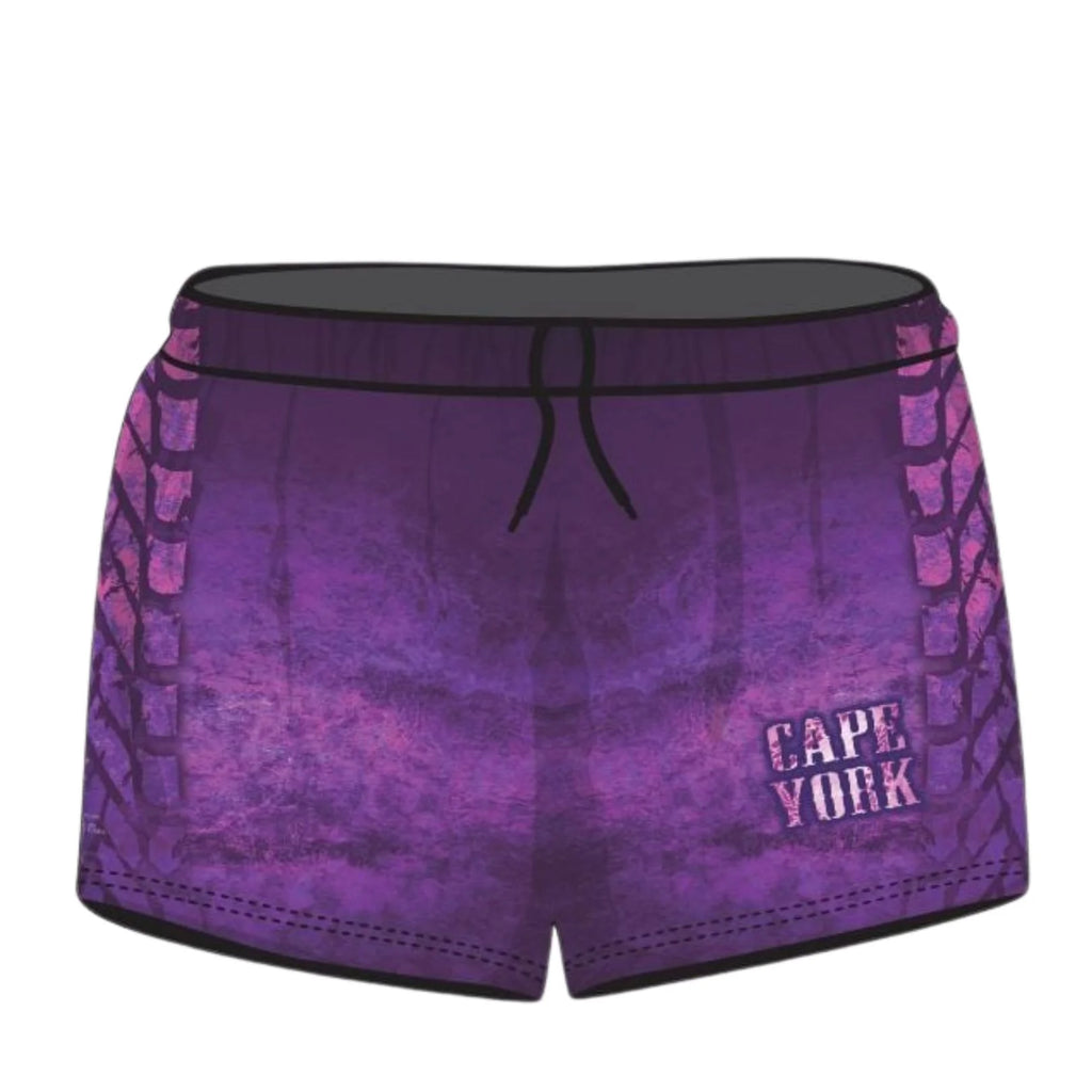 ★Pre-Order★ Rugby Shorts | Cape York Purple Shorts LJM Designs camping cape york CAPE YORK DESIGNS FISHING in stock LJM quick dry spo-default spo-disabled sun sun shirt sun shirts sunsafe SWIMMING uv Women WOMEN'S DESIGNS Women's Fishing womens z&tee