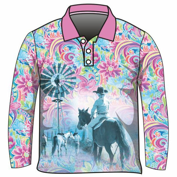 ★Pre-Order★ Western | Cowgirl Paisley Shirt Z and TEE country country music COUNTRY WESTERN DESIGNS cowgirl GIRL GIRL'S DESIGNS Girl's Fishing Girls HER ALL KIDS LJM Preorder quick dry spo-default spo-disabled sun sun safe sun shirt sun shirts SUN SMART sunsafe sunsmart uv western WOMEN'S DESIGNS work z&tee