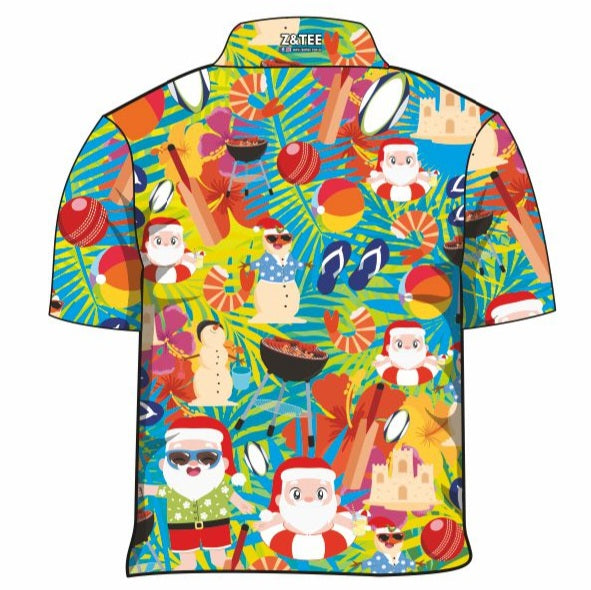 Christmas - Tropical Christmas Fishing Shirt Z and TEE Aussie boxingday boys BUY2SHIRTS camping Children Fishing Children's Fishing Christmas cruise DAD FATHER'S DAY FISHING HIM ALL in stock lastchance LJM men mens quick dry spo-default spo-disabled sun sun shirt sun shirts sunsafe SWIMMING tropical TROPICAL DESIGNS uv xmas z&tee