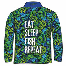 ★Pre-Order★ Fishing | Eat Sleep Fish Repeat Green Shirt Z and TEE Children Fishing Children's Fishing FISH FISH DESIGNS FISHING fishing shirt fishing shirts girls Kid's Fishing Kid's Fishing Apparel Kid's Fishing Shirt KIDS ALL kids design KIDS DESIGNS Kids UV rated shirt LJM mens PATTERN AND PLAIN DESIGNS Preorder quick dry reef fish spo-default spo-disabled sun sun shirt sun shirts sunsafe swim shirt uv