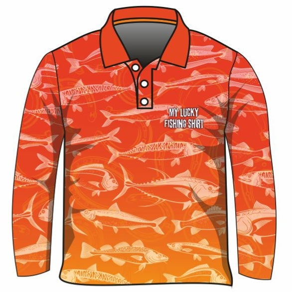 ☆Pre-Order☆ Fishing  Lucky Fishing Orange Shirt Long or Short Sleeve – Z  and TEE