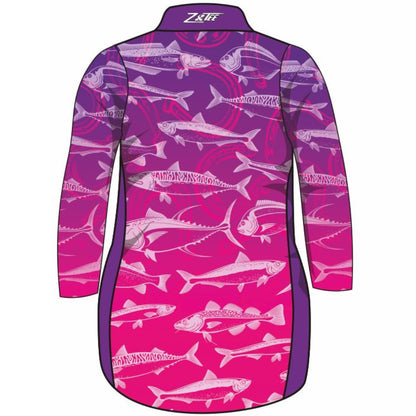 ★Pre-Order★ Fishing | Lucky Pattern Purple Pink Lifestyle Dress Z and TEE competition FISH FISH DESIGNS FISHING fishing dress MATCHING matching dress PATTERN AND PLAIN DESIGNS PERSONALISED POCKETS Preorder reef reef fish