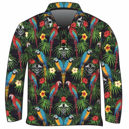 ★Pre-Order★ Tropical | Jolly Roger Fishing Shirt Long Sleeve Z and TEE Aussie Australia Australia Day Australian Australiana camping cruise Cruising fishing shirt girls KIDS ALL kids design KIDS DESIGNS Kids UV rated shirt koala LJM mens Preorder quick dry spo-default spo-disabled sun sun shirt sun shirts sunsafe swim shirt tropical TROPICAL DESIGNS uv