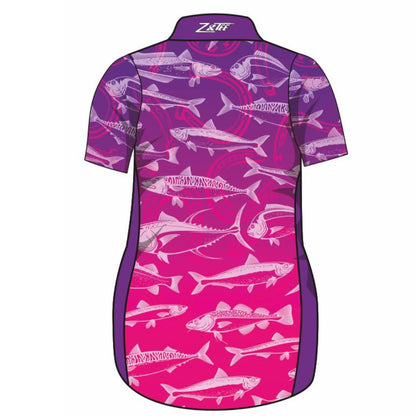 ★Pre-Order★ Fishing | Lucky Pattern Purple Pink Lifestyle Dress Z and TEE competition FISH FISH DESIGNS FISHING fishing dress MATCHING matching dress PATTERN AND PLAIN DESIGNS PERSONALISED POCKETS Preorder reef reef fish