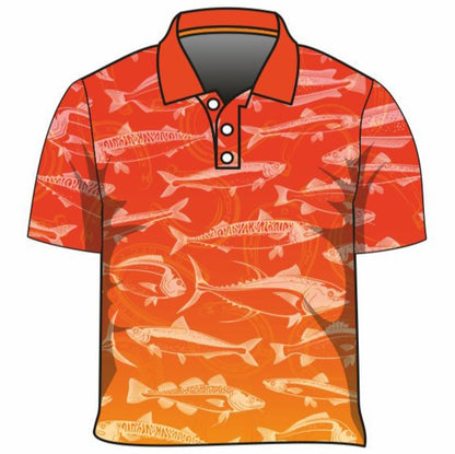 ★Pre-Order★ Fishing | Lucky Pattern Orange Shirt Z and TEE boy boys BOYS DESIGNS camping FISH FISH DESIGNS FISHING fishing shirt fishing shirts HER ALL KIDS KIDS ALL kids design KIDS DESIGNS Kids UV rated shirt LJM men MEN'S DESIGNS mens MEN’S DESIGNS PATTERN AND PLAIN DESIGNS Preorder quick dry spo-default spo-disabled sun sun safe sun shirt sun shirts SUN SMART sunsafe sunsmart swim shirt uv z&tee