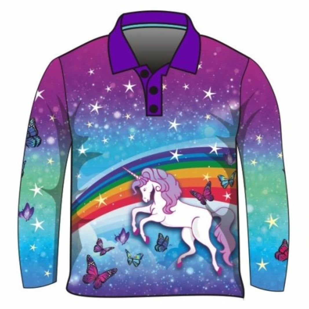 ★Pre-Order★ Kids | Unicorn Shirt Z and TEE camping fishing GIRLS DESIGNS KIDS LJM Preorder quick dry spo-default spo-disabled sun sun shirt sun shirts sunsafe uv