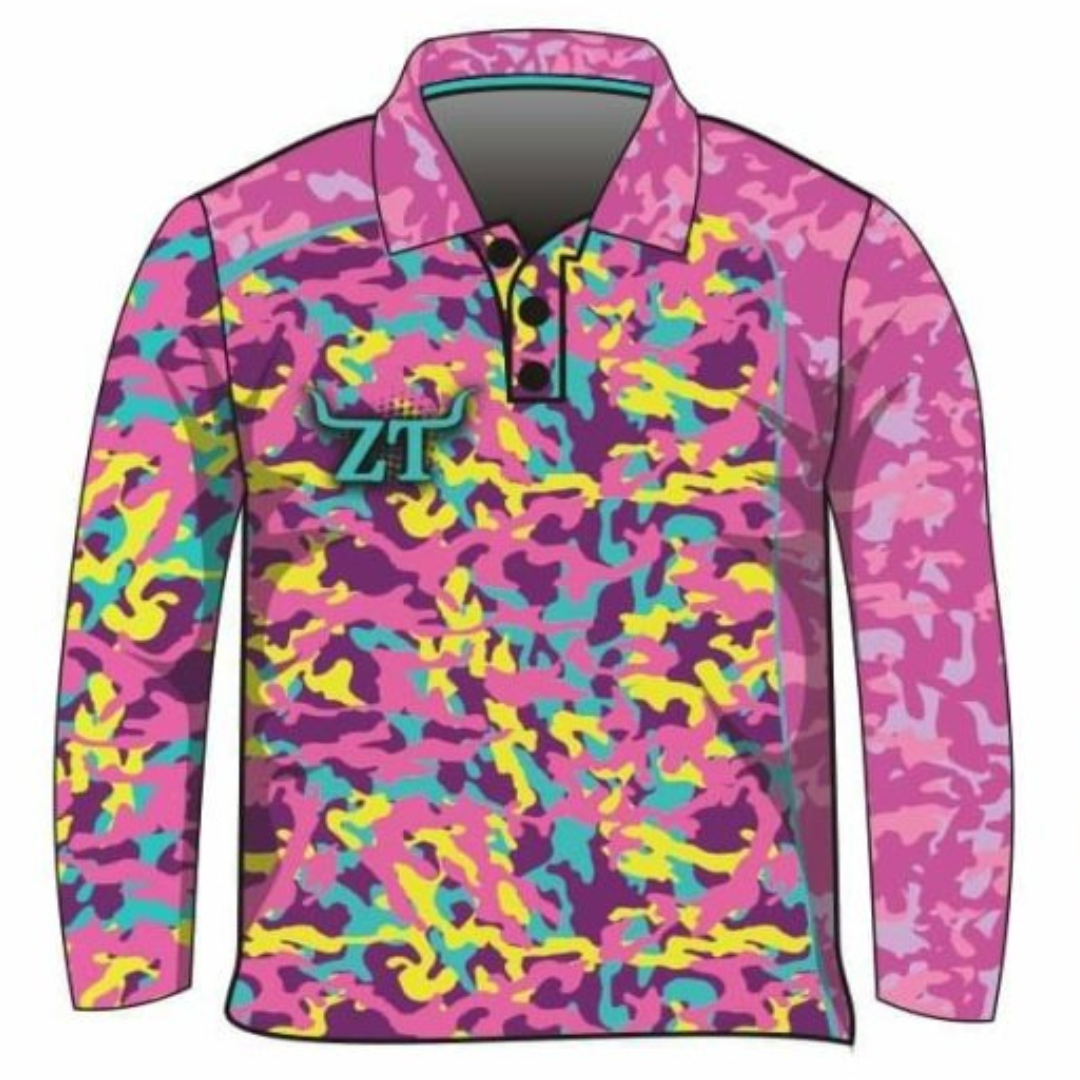 ★Pre-Order★ Kids | Camo Florence Pink Shirt Z and TEE camping fishing GIRLS DESIGNS hunting HUNTING DESIGNS KIDS LJM men PATTERN AND PLAIN DESIGNS pig hunting Preorder quick dry spo-default spo-disabled sun sun shirt sun shirts sunsafe uv WOMEN'S DESIGNS womens