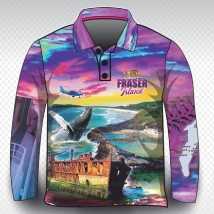 ★Pre-Order★ Fraser Island | Complete Fraser Island (K'gari) Pink Shirt Z and TEE 4x4 camping fishing FRASER ISLAND DESIGNS GIRL Girl's Fishing Girls K'gari LJM Preorder quick dry spo-default spo-disabled sun sun shirt sun shirts sunsafe travel uv women womens