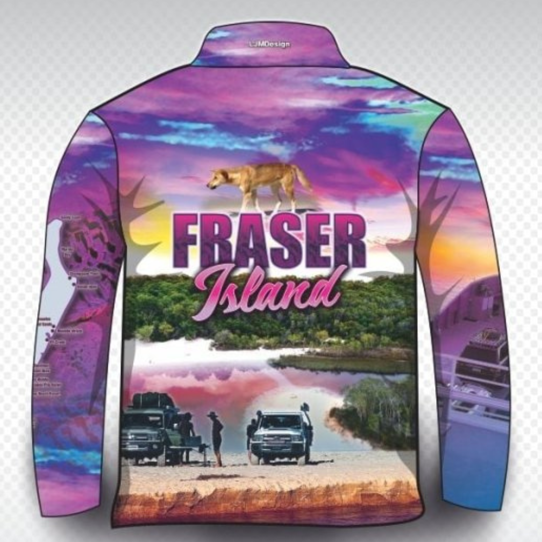 ★Pre-Order★ Fraser Island | Complete Fraser Island (K'gari) Pink Shirt Z and TEE 4x4 camping fishing FRASER ISLAND DESIGNS GIRL Girl's Fishing Girls K'gari LJM Preorder quick dry spo-default spo-disabled sun sun shirt sun shirts sunsafe travel uv women womens