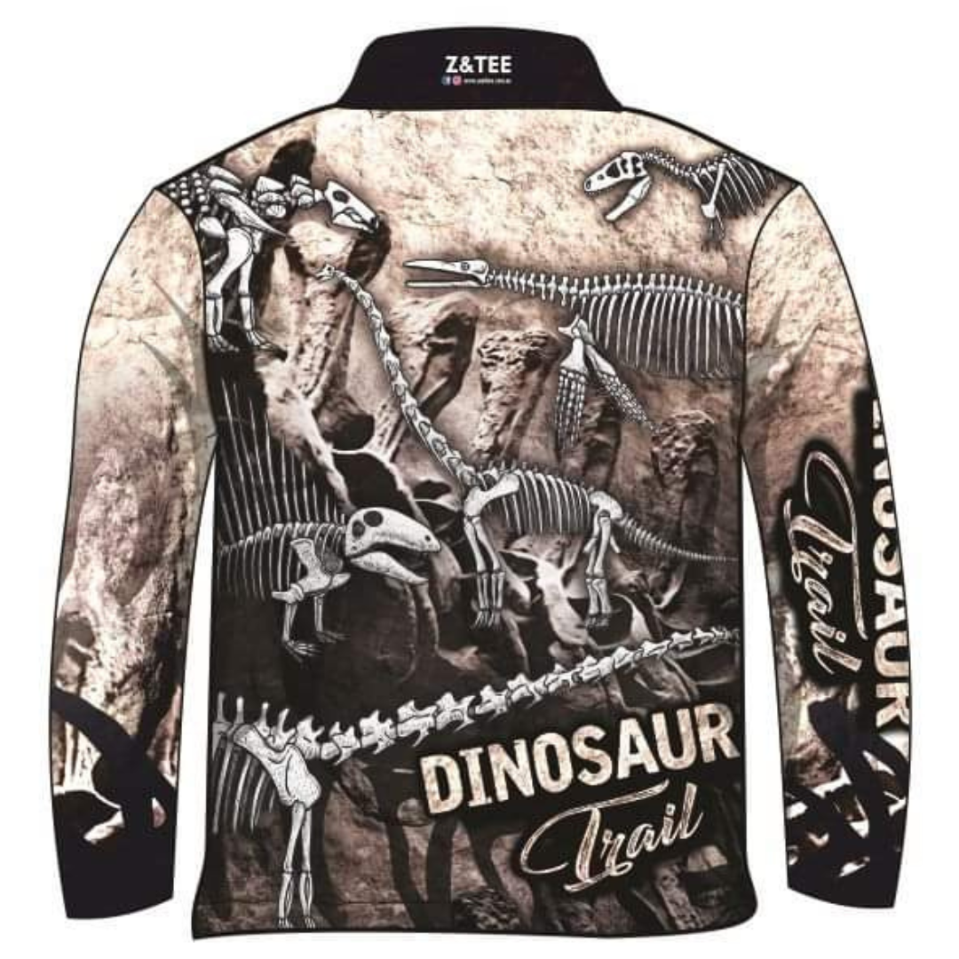 ★Pre-Order★ Kids | Dinosaur Trail Fossils Bone Shirt Z and TEE BOYS DESIGNS camping fishing KIDS LJM men Preorder quick dry spo-default spo-disabled sun sun shirt sun shirts sunsafe uv