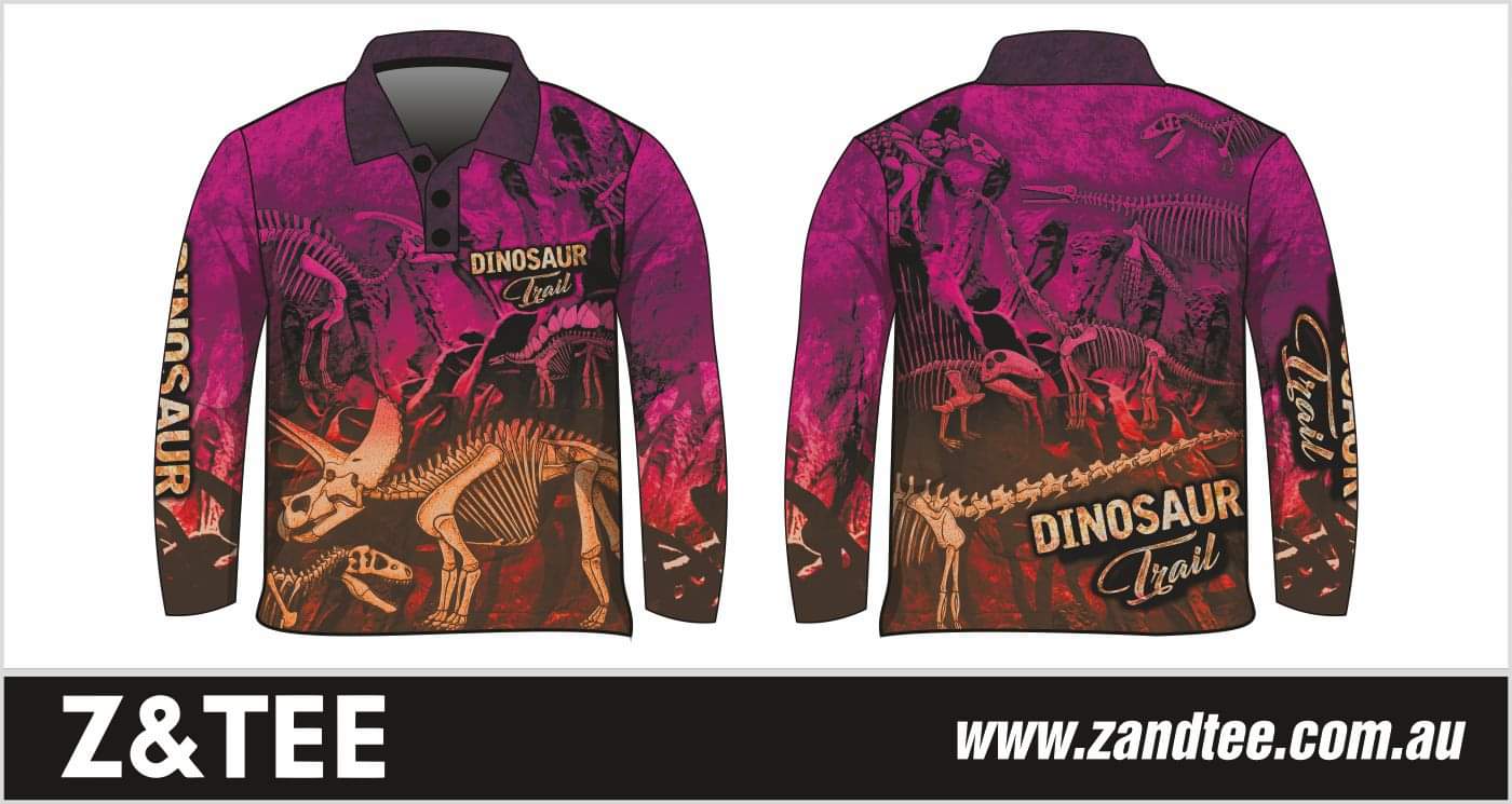 ★Pre-Order★ Kids | Dinosaur Trail Fossils Purple Shirt Z and TEE camping fishing GIRLS DESIGNS KIDS LJM men Preorder quick dry spo-default spo-disabled sun sun shirt sun shirts sunsafe uv