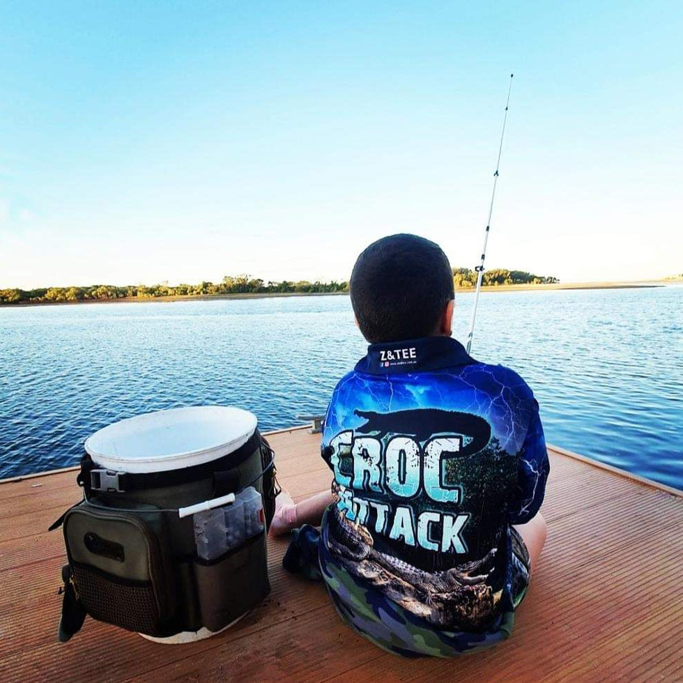 ★Pre-Order★ Men's | Croc Attack Fishing Shirt Z and TEE barramundi boy boys COUNTRY WESTERN DESIGNS fishing LJM men mens Preorder quick dry spo-default spo-disabled sun sun shirt sun shirts sunsafe uv western