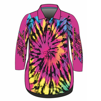 Tie-Dye Pink Lifestyle Fishing Dress Z and TEE girls GIRLS DESIGNS in stock lastchance MANDALA pink WOMEN'S DESIGNS womens