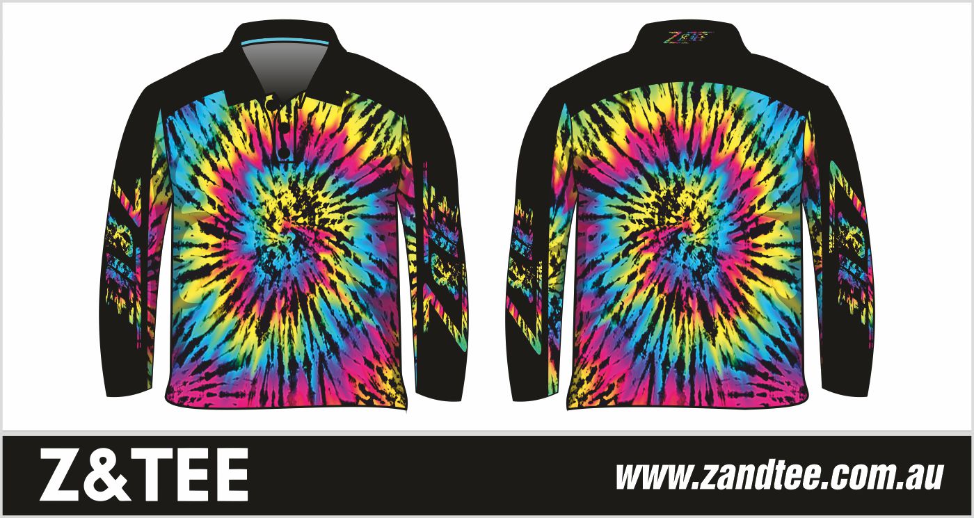 ★Pre-Order★ Pattern | Tie Dye Black Shirt Z and TEE camping fishing girls GIRLS DESIGNS KIDS KIDS ALL kids design Kids UV rated shirt LJM mens pink Preorder purple quick dry spo-default spo-disabled sun sun shirt sun shirts sunsafe uv WOMEN'S DESIGNS womens