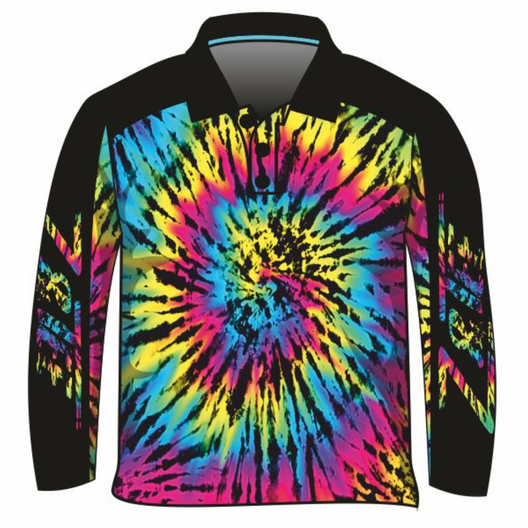 ★Pre-Order★ Pattern | Tie Dye Black Shirt Z and TEE camping fishing girls GIRLS DESIGNS KIDS KIDS ALL kids design Kids UV rated shirt LJM mens pink Preorder purple quick dry spo-default spo-disabled sun sun shirt sun shirts sunsafe uv WOMEN'S DESIGNS womens