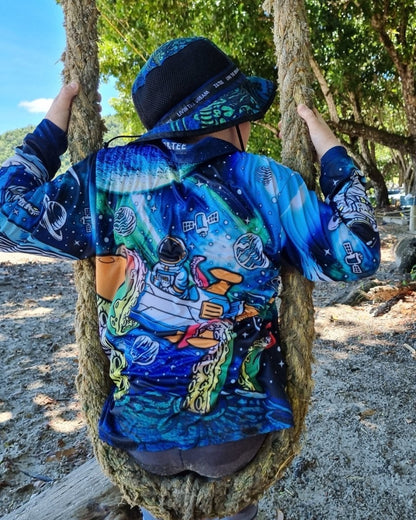 Pre-Order Kid's | Astronaut in the Ocean, Blue UV Protection Shirt Z and TEE boy boys BOYS DESIGNS camping fishing kid Kid's Fishing Kid's Fishing Apparel Kid's Fishing Shirt Kid's Uv Rated Shirts KIDS KIDS ALL kids design KIDS DESIGNS Kids UV rated shirt LJM men Preorder quick dry spo-default spo-disabled sun sun shirt sun shirts sunsafe uv