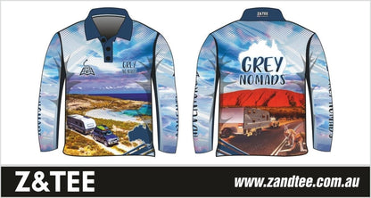 ★Pre-Order★ Camping & Caravanning | Grey Nomads Shirt Z and TEE Australia Australia Day Australian camping CAMPING AND CARAVAN DESIGNS fishing LJM men mens Preorder quick dry spo-default spo-disabled sun sun shirt sun shirts sunsafe uv