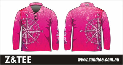 ★Pre-Order★ Compass | Pink Adventure Shirt Z and TEE camping fishing girls GIRLS DESIGNS group KIDS ladies LJM matching PATTERN AND PLAIN DESIGNS pink Preorder quick dry spo-default spo-disabled sun sun shirt sun shirts sunsafe uv women's