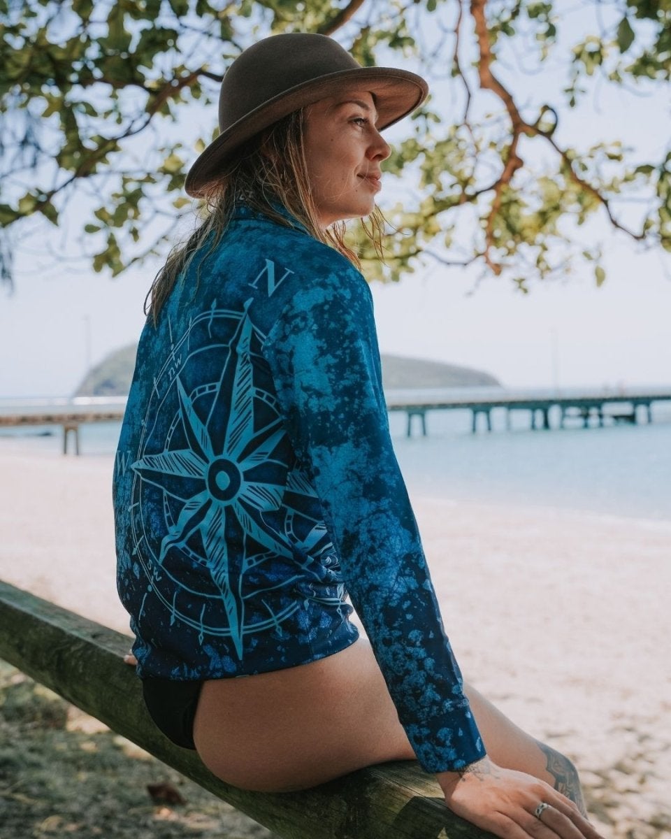 Pre-Order Adventure | Teal Compass | Fishing Shirt Z and TEE camping fishing KIDS LJM men MEN'S DESIGNS mens MEN’S DESIGNS PATTERN AND PLAIN DESIGNS Preorder quick dry spo-default spo-disabled sun sun shirt sun shirts sunsafe uv women's WOMEN'S DESIGNS Women's Fishing Women's Fishing Shirt