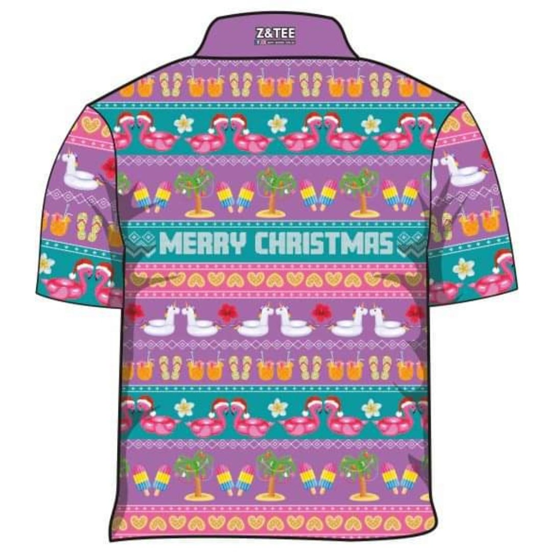 Christmas Fa La La Mingo Ugly Christmas Fishing Shirt
