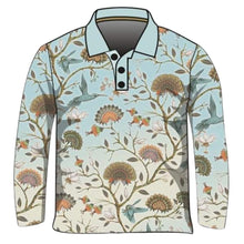 ★Pre-Order★ Pattern | Hummingbird Floral Blue Fishing Shirt Z and TEE bird BIRDS camping fishing LJM PATTERN AND PLAIN DESIGNS Preorder quick dry spo-default spo-disabled sun sun shirt sun shirts sunsafe uv WOMEN'S DESIGNS womens