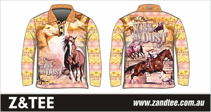 ★Pre-Order★ Western | Kiss My Dust Shirt Z and TEE camping COUNTRY WESTERN DESIGNS fishing KIDS LJM men Preorder quick dry spo-default spo-disabled sun sun shirt sun shirts sunsafe uv WOMEN'S DESIGNS womens