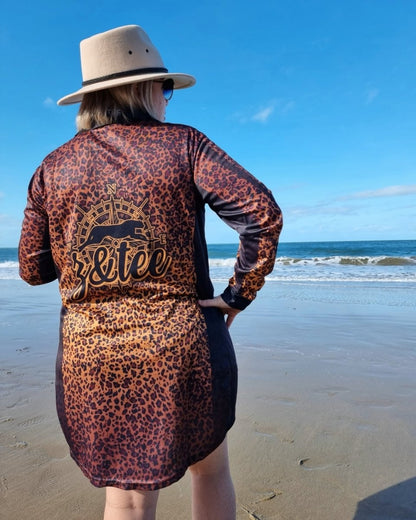 ★ Pre-Order ★ Wild Side Lifestyle Dress Z and TEE fishing dress girls LEOPARD leopard print POCKETS SPF UV Women WOMEN'S DESIGNS Women's Fishing Women's Fishing Shirt womens