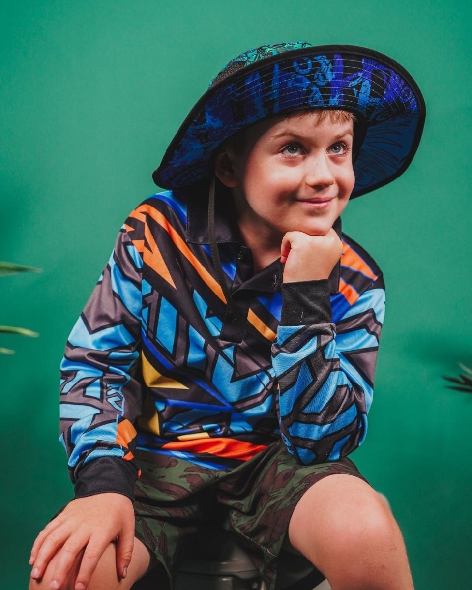 ★Pre-Order★ Extreme | Lightning Blue UV Protection Shirt Z and TEE 4wd 4x4 4X4 DESIGNS boy boys BOYS DESIGNS camping fishing KIDS LJM men MEN'S DESIGNS mens Preorder quick dry spo-default spo-disabled sun sun shirt sun shirts sunsafe uv xtreme