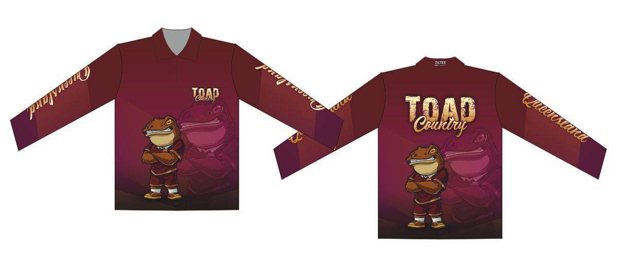 ★Pre-Order★ Men's | QLD Maroons Toad Country Fishing Shirt v2 Z and TEE camping fishing football footy LJM maroons men mens origin Preorder qld queenslander quick dry rugby spo-default spo-disabled state of origin sun sun shirt sun shirts sunsafe uv