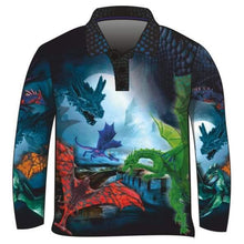 ★Pre-Order★ Kids | Castle of Dragons Shirt Z and TEE blue boys BOYS DESIGNS camping fishing Kid's Fishing Kid's Fishing Apparel KIDS KIDS ALL kids design KIDS DESIGNS Kids UV rated shirt LJM Preorder quick dry spo-default spo-disabled sun sun shirt sun shirts sunsafe uv