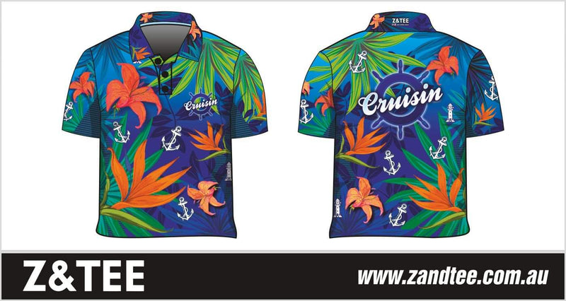 ★Pre-Order★ Cruise | Cruisin Marine Yellow Cruise Shirt Long or Short Sleeve Z and TEE Australia Australia Day Australian Australiana camping cruise dup-review-publication fishing LJM men mens Preorder quick dry spo-default spo-disabled sun sun shirt sun shirts sunsafe tropical TROPICAL DESIGNS uv