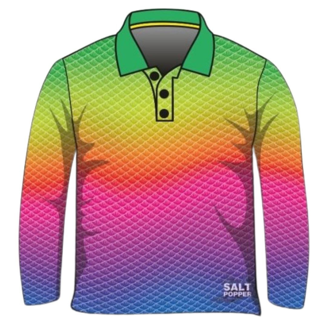 ★Pre-Order★ Pattern | Salt and Popper Bright Rainbow Lure Fishing Shirt Z and TEE camping custom FISHING GIRL GIRL'S DESIGNS Girl's Fishing Girls KIDS LJM PATTERN AND PLAIN DESIGNS Preorder quick dry spo-default spo-disabled sun sun shirt sun shirts sunsafe uv Women WOMEN'S DESIGNS Women's Fishing Women's Fishing Shirt womens