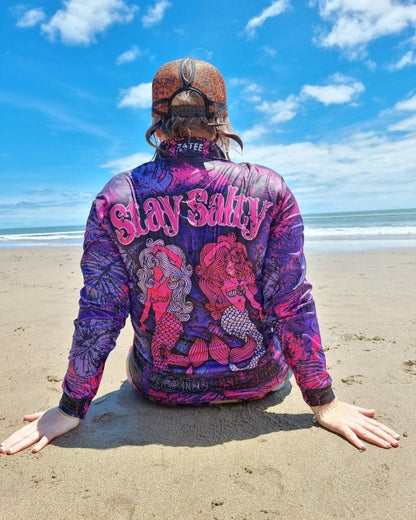 ★Pre-Order★ Stay Salty | Purple Pink Mermaid Shirt Z and TEE camping fishing GIRLS DESIGNS KIDS LJM men Preorder quick dry spo-default spo-disabled sun sun shirt sun shirts sunsafe uv WOMEN'S DESIGNS womens