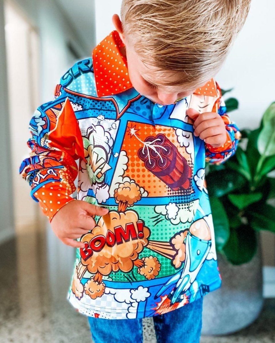 ★Pre-Order★ Kids | Superhero Fishing Shirt Z and TEE boy boys BOYS DESIGNS camping fishing kid Kid's Uv Rated Shirts KIDS KIDS ALL kids design KIDS DESIGNS Kids UV rated shirt LJM men Preorder quick dry spo-default spo-disabled sun sun shirt sun shirts sunsafe uv