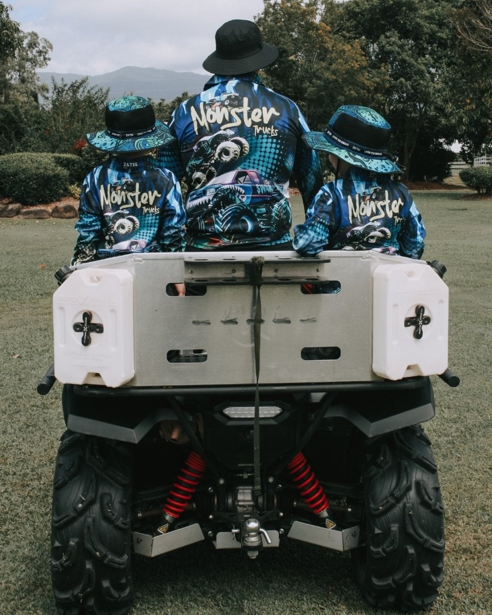 ★Pre-Order★ Kids | Monster Truck Blue Shirt Z and TEE BOYS DESIGNS camping fishing KIDS LJM men MEN'S DESIGNS Preorder quick dry spo-default spo-disabled sun sun shirt sun shirts sunsafe uv